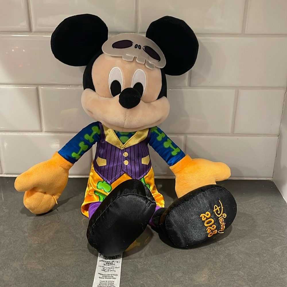 Disney Store 2023 Halloween Mickey Mouse Plush Doll Soft Stuffed